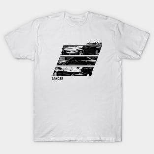 MITSUBISHI LANCER EVO IX Black 'N White Archive 2 T-Shirt